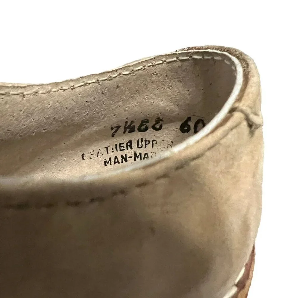 Amilio Sz 7.5 Little Kid Tan Bucks Oxford Shoes